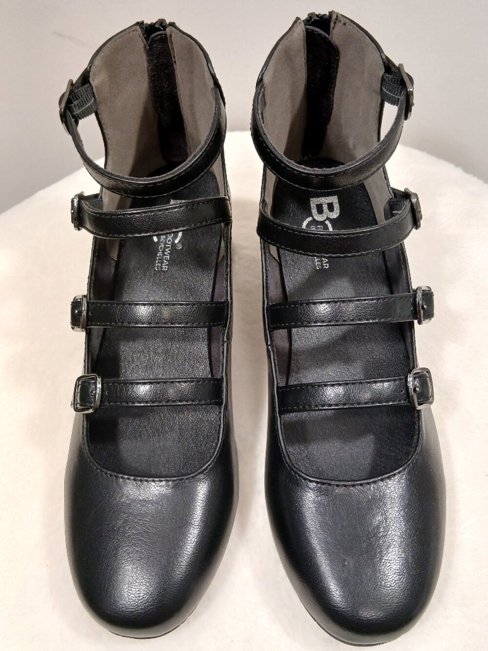 BC Footwear Tap Dance Black Vegan Leather Mary Jane Heels Size 7 NWT